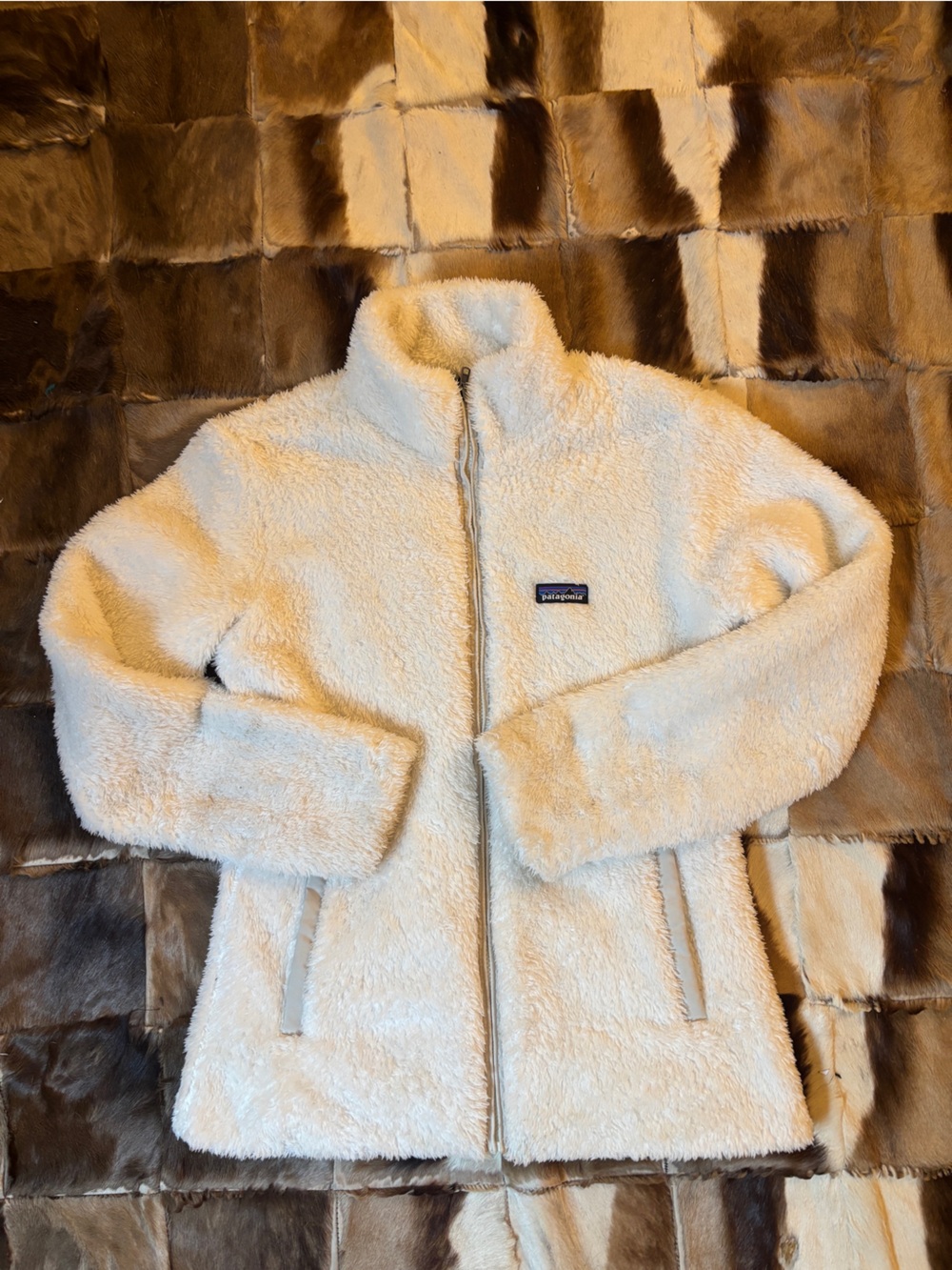 Patagonia Cream Teddy Fleece Zip Jacket